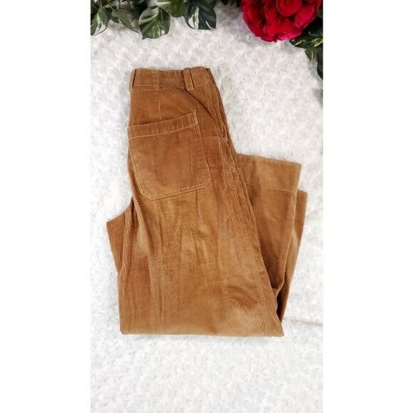 Elizabeth and James Oakley Corduroy Pants Wide Leg Brown - Picture 6 of 7